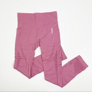 NEW Gymshark Energy Seamless High Rise Eyelet Cutout Pink Legging Small‎